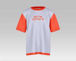 ECHOSPHERE / T-Shirt - White&Red - Front