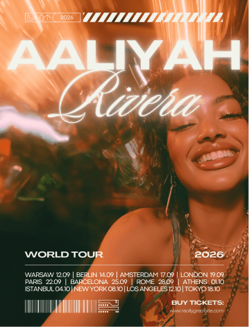 Aaliyah Rivera - Somethinh About You Tour Poster