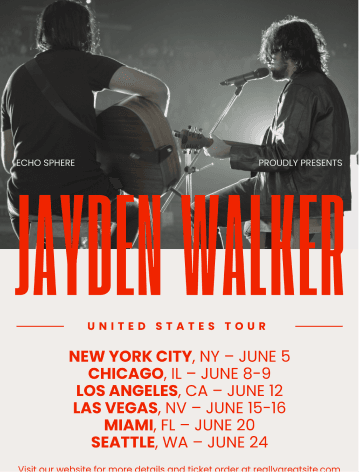 Jayden Walker - United States Tour poster