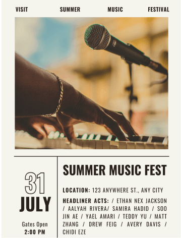 Summer Music Fest poster