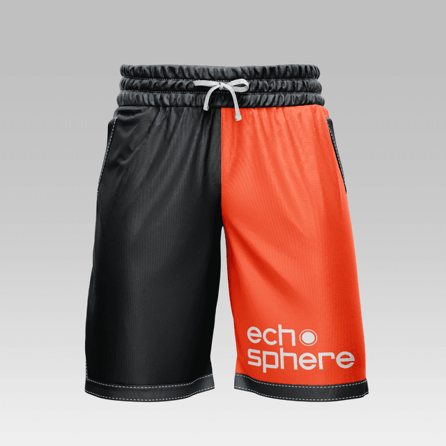 ECHOSPHERE / Shorts - Black&Red - Front