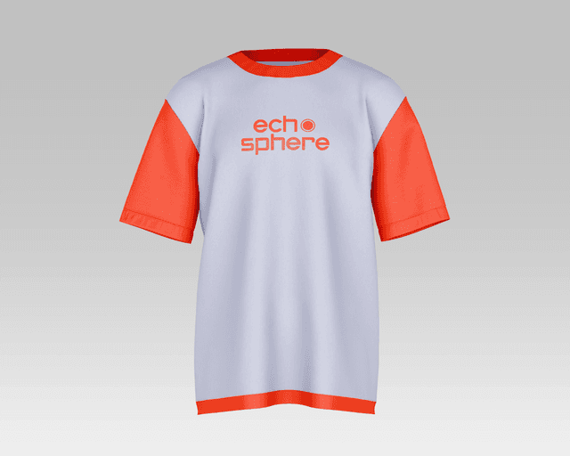 ECHOSPHERE / T-Shirt - White&Red - Front